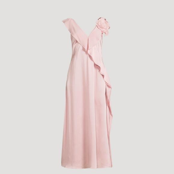 NWT-ERDEM Rose One Shoulder Dress 100 % silk value of 3700$ plus taxes - Picture 17 of 17